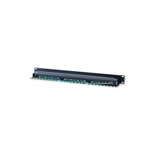 Patch Panel 24 Stp Cat6a Czarny